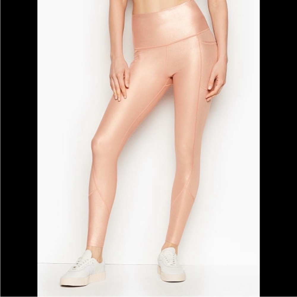 Victoria's Secret Metallic Peach Leggings